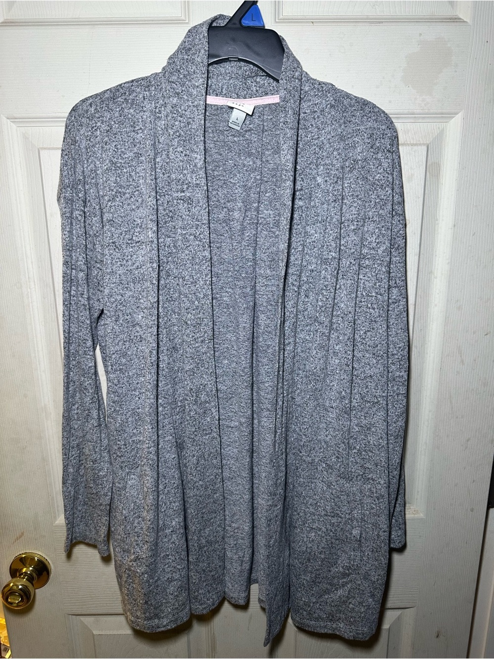 a new day Heather Gray Open-Front Women's Cardigan